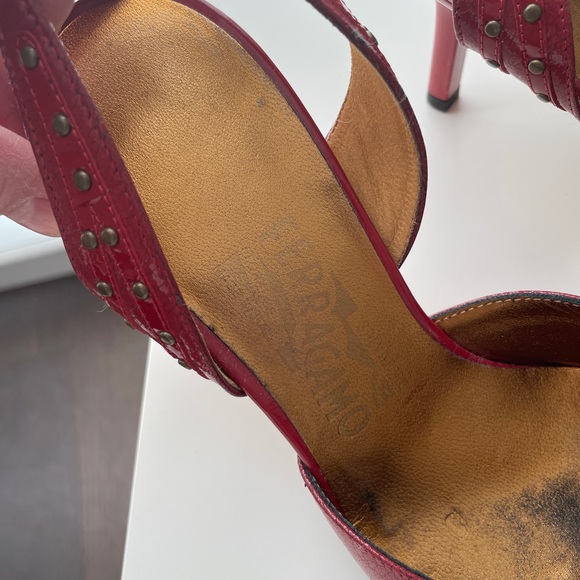 Authentic Salvatore Ferragamo kitten sling back heels size EU37 - Picture 3 of 6